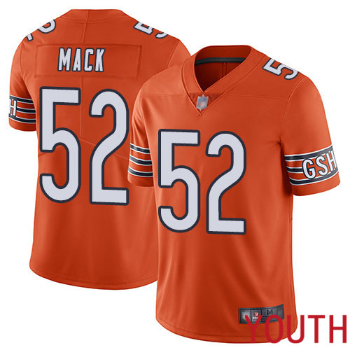 Chicago Bears Limited Orange Youth Khalil Mack Alternate Jersey NFL Football #52 Vapor Untouchable->women nfl jersey->Women Jersey